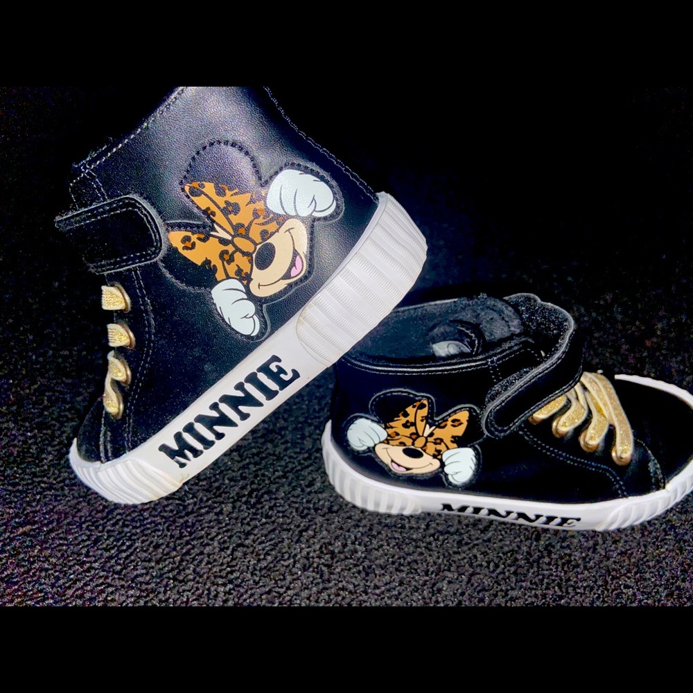 Toddler Minnie cheetah high top sneakers